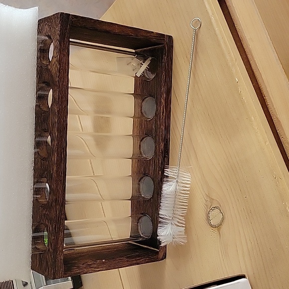 Foosibo Glass & Wood Propogation Station Plant Terrarium- New - Picture 7 of 7